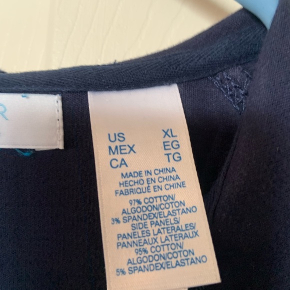 Liz Wear jacket, navy blue zip-up, sporty activewear XL - Picture 3 of 8